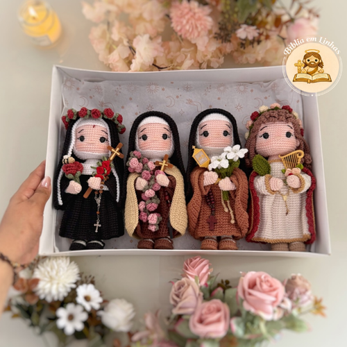 As Quatro Virtudes | Flores de Fé - 15cm Cada